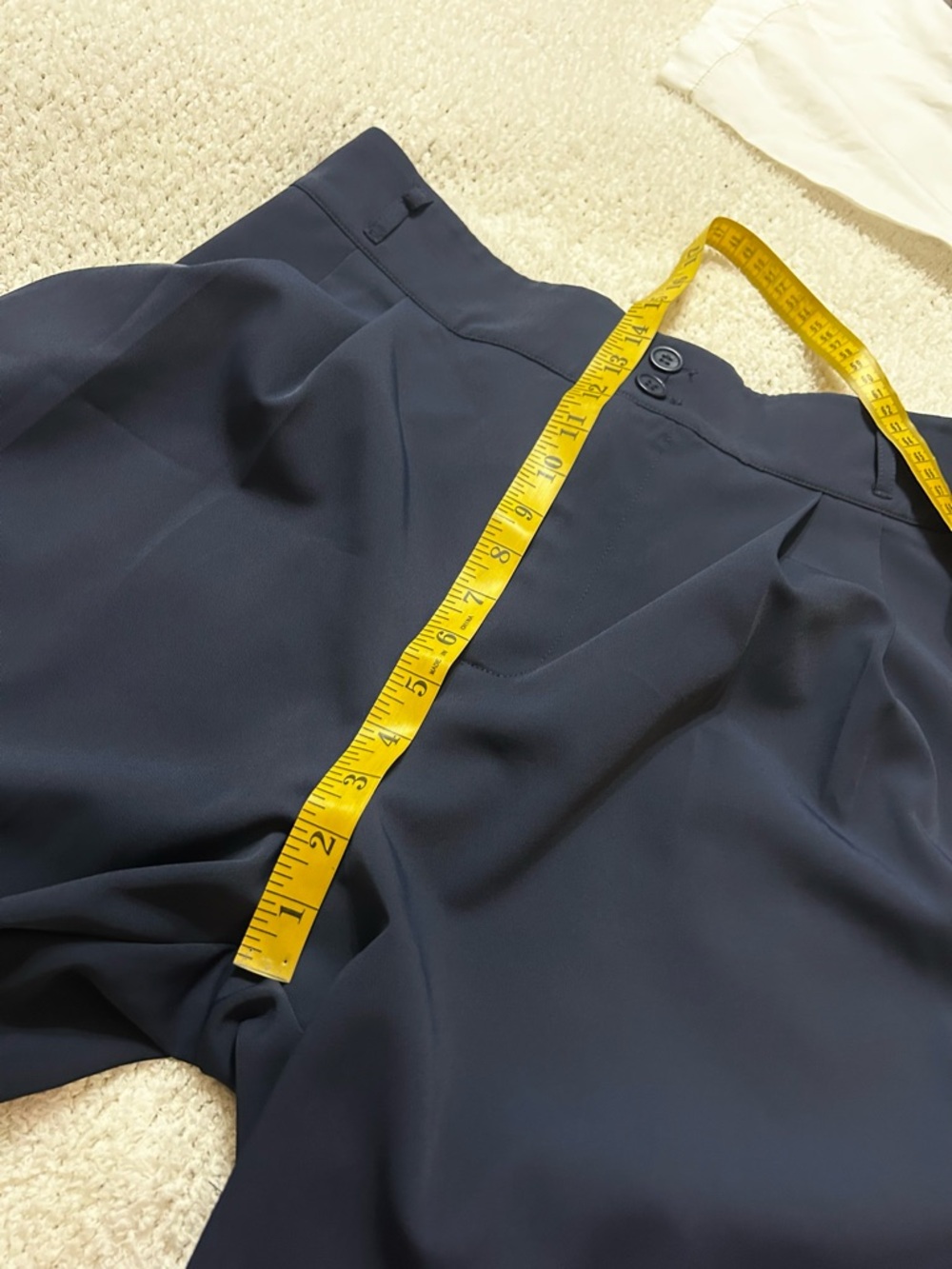 Halara Flex High Waisted Work Pants XL Blue Zipper Pocket Shirred Straight Leg - Picture 7 of 8